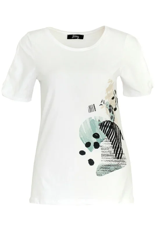 STONE ALLEY OFF WHITE PRINT TEE