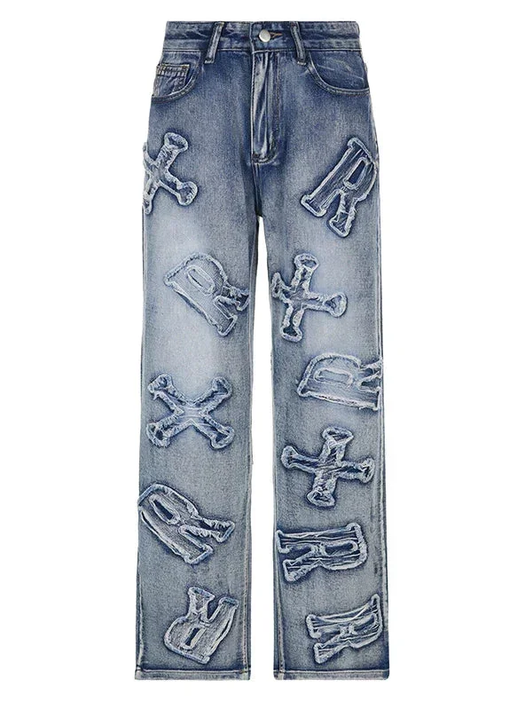 2023-letter-patch-loose-straight-jeans