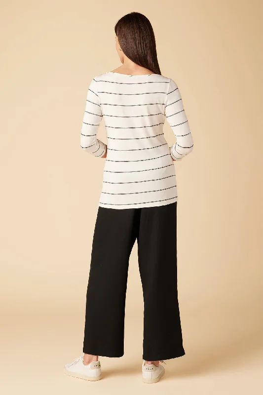 3-4-sleeve-francoise-modal-tee-white-havana-stripe