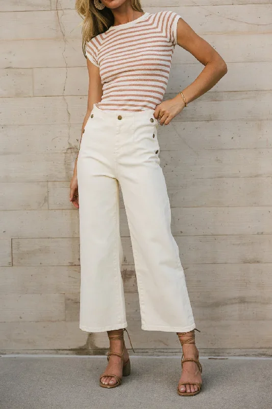 Amiri Wide Leg Jeans in Cream