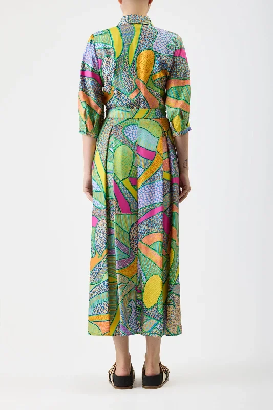 andy-pleated-shirtdress-green-multi-printed-silk-twill