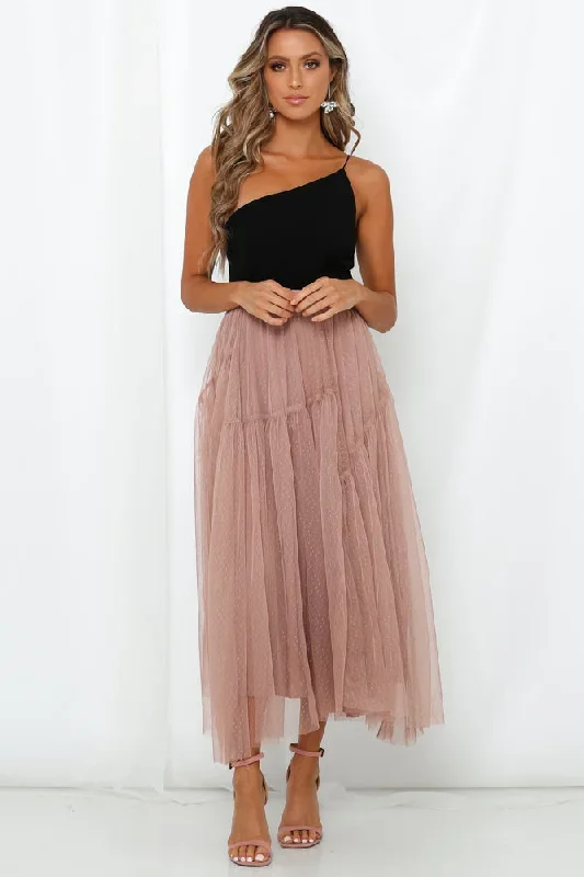 Another Fairytale Midi Skirt Dark Blush