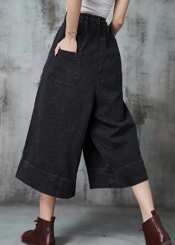 art-black-oversized-patchwork-denim-wide-leg-pants-summer