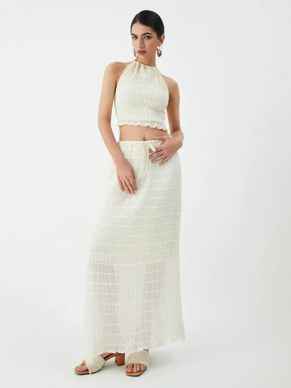 backless-halter-top-with-pleated-maxi-skirt-set