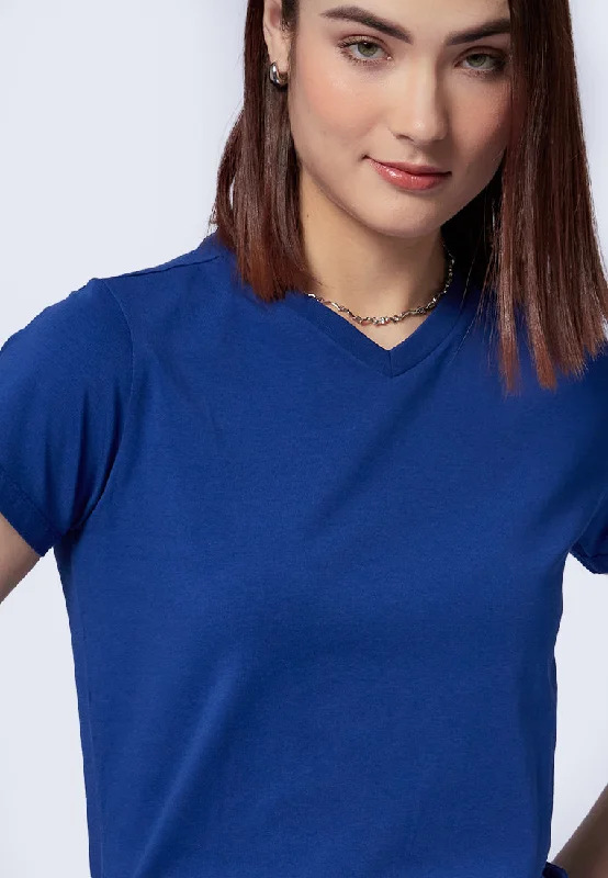 Basic V-Neck Cotton T-Shirt