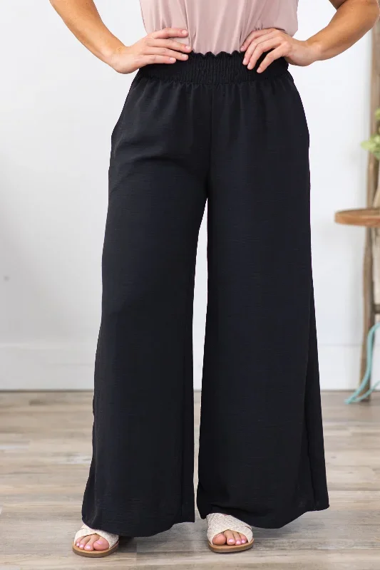 black-smocked-waist-woven-air-flow-pants