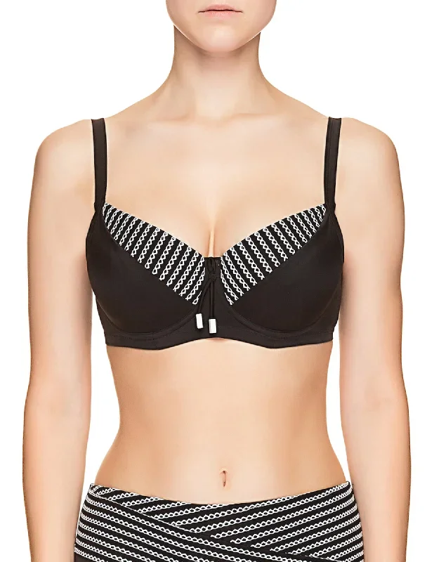 Black&White Underwired non Padded Bikini Top