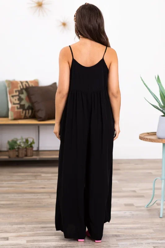 black-wide-leg-v-neck-jumpsuit