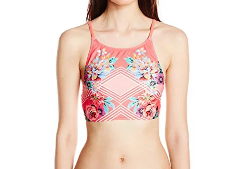 Bloomin Beach Apron Bikini Top In Multi