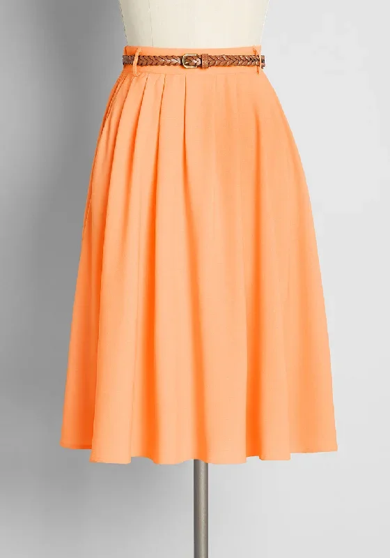 Breathtaking Tiger Lilies Midi Skirt