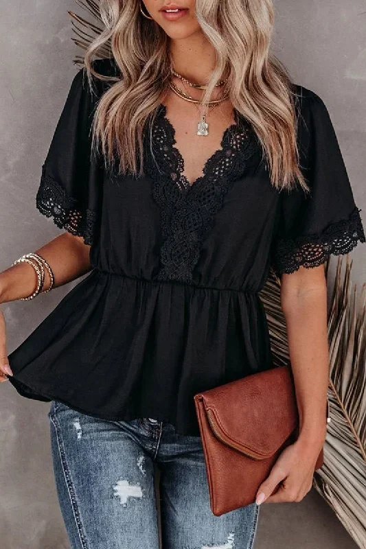 casual-solid-patchwork-v-neck-tops-10