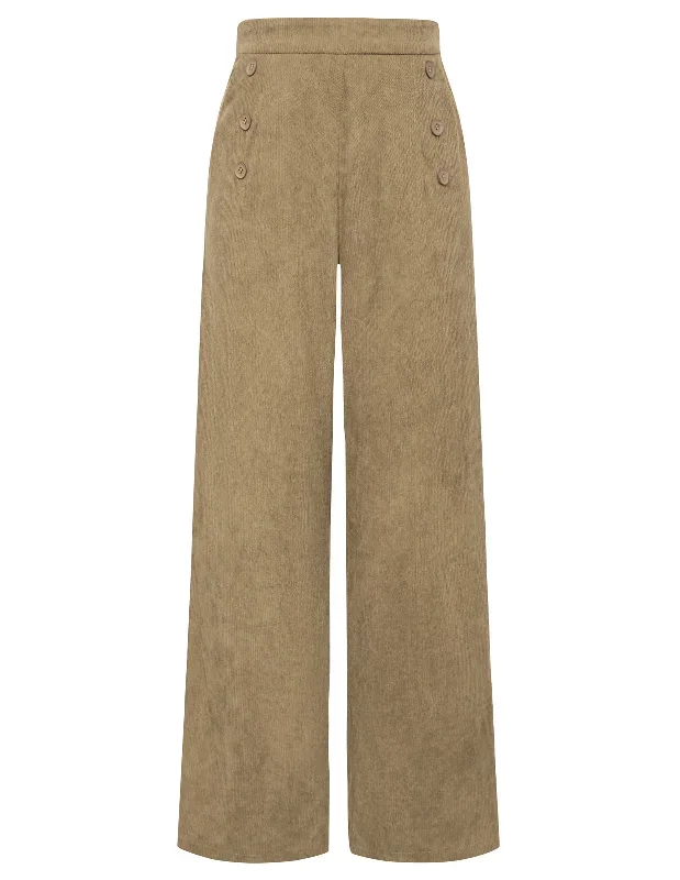 Seckill OfferCorduroy Pants Elastic High Waist Wide-Leg Pants