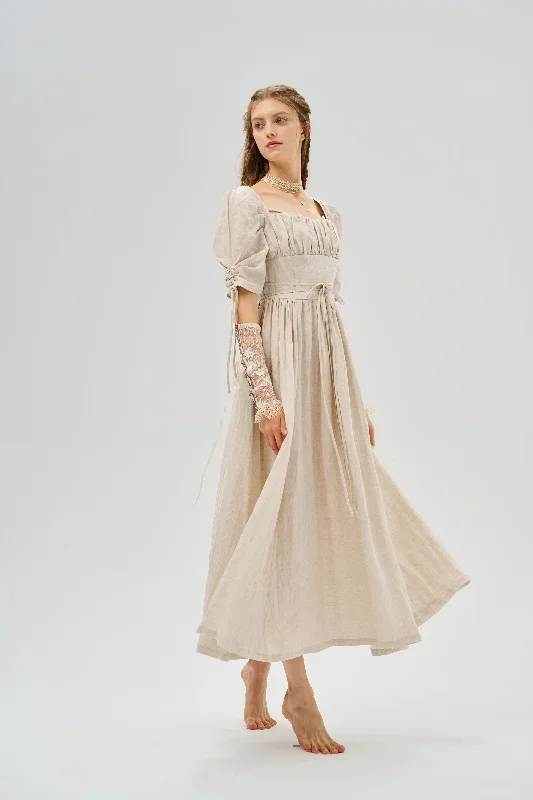 corset-linen-dress-milkmaid-dress-bridgerton-dress-fairycore-dress-regency-dress-cottagecore-dress-medieval-dress-linennaive