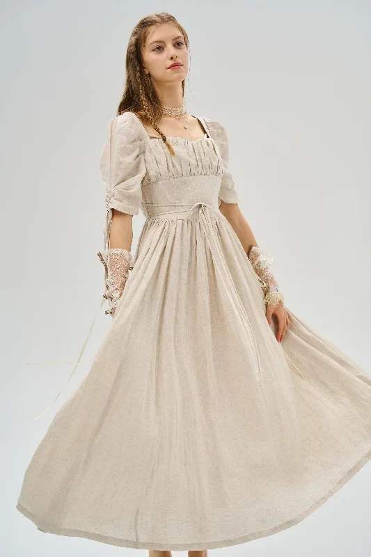 corset-linen-dress-milkmaid-dress-bridgerton-dress-fairycore-dress-regency-dress-cottagecore-dress-medieval-dress-linennaive