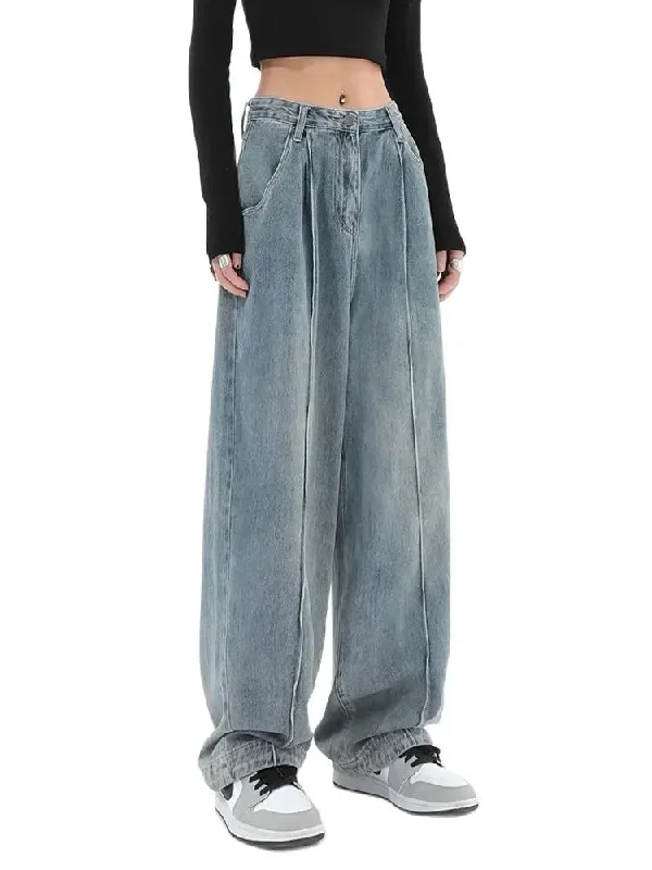 Fashion Harajuku Denim Baggy High Street Wide Leg Jeans