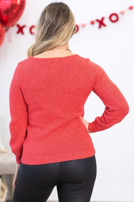 crimson-waffle-textured-knit-top