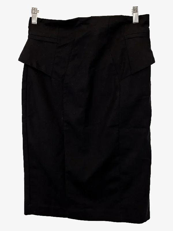 Cue Classic Structured Pencil Midi Skirt Size 12