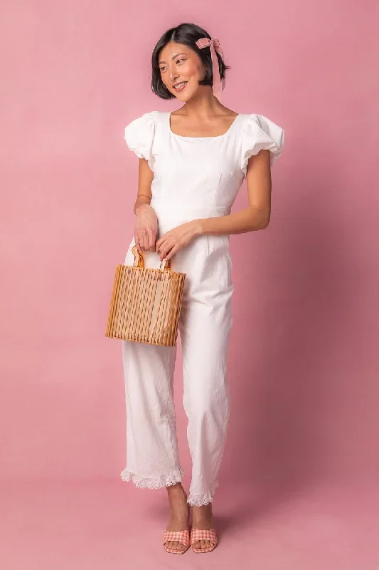 Dahlia Jumpsuit in White