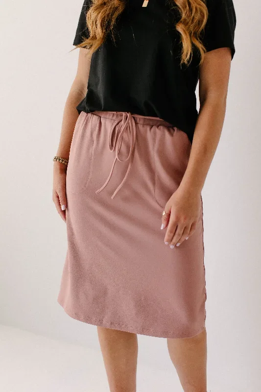 'Dani' Athletic Skirt in Ash Rose