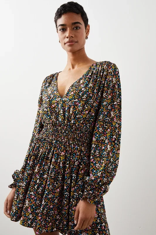 DELANEY DRESS - DARK DITSY FLORAL