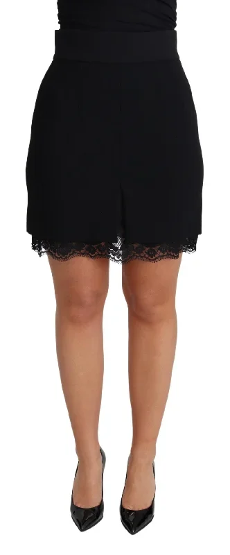 Dolce & Gabbana Elegant High-Waist Lace Mini Women's Skirt