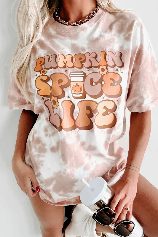 doorbuster-pumpkin-spice-life-oversized-distressed-tie-dye-graphic-t-shirt-pastel-pink-print-on-demand