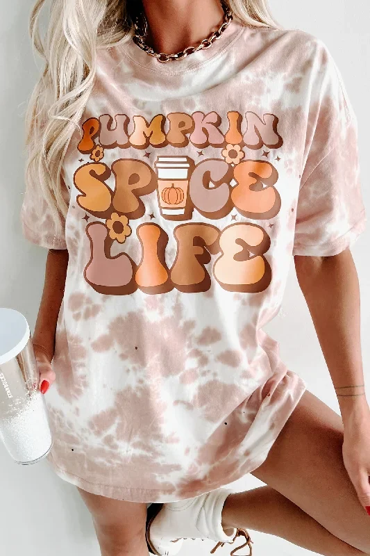 doorbuster-pumpkin-spice-life-oversized-distressed-tie-dye-graphic-t-shirt-pastel-pink-print-on-demand