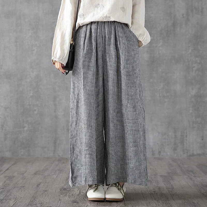 elegant-linen-cotton-women-omychic-vintage-plaid-linen-ankle-length-wide-leg-pants