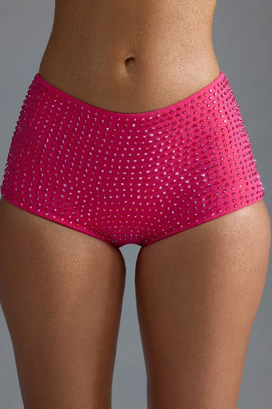 embellished-mid-rise-hot-pants-raspberry-sorbet