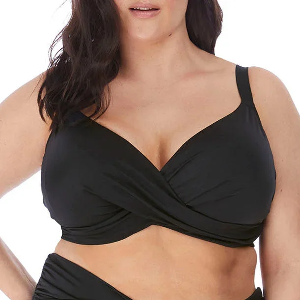 Elomi Swim Magnetic Plunge Bikini Top ES7193 Black