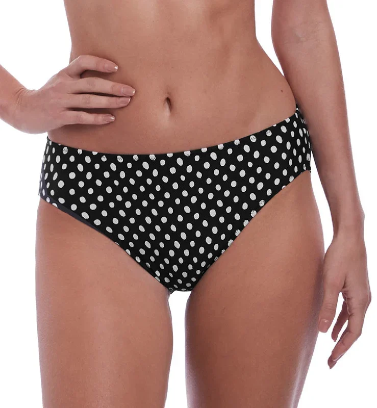 Fantasie Santa Monica Mid Rise Swim Brief (6725)- Black/White