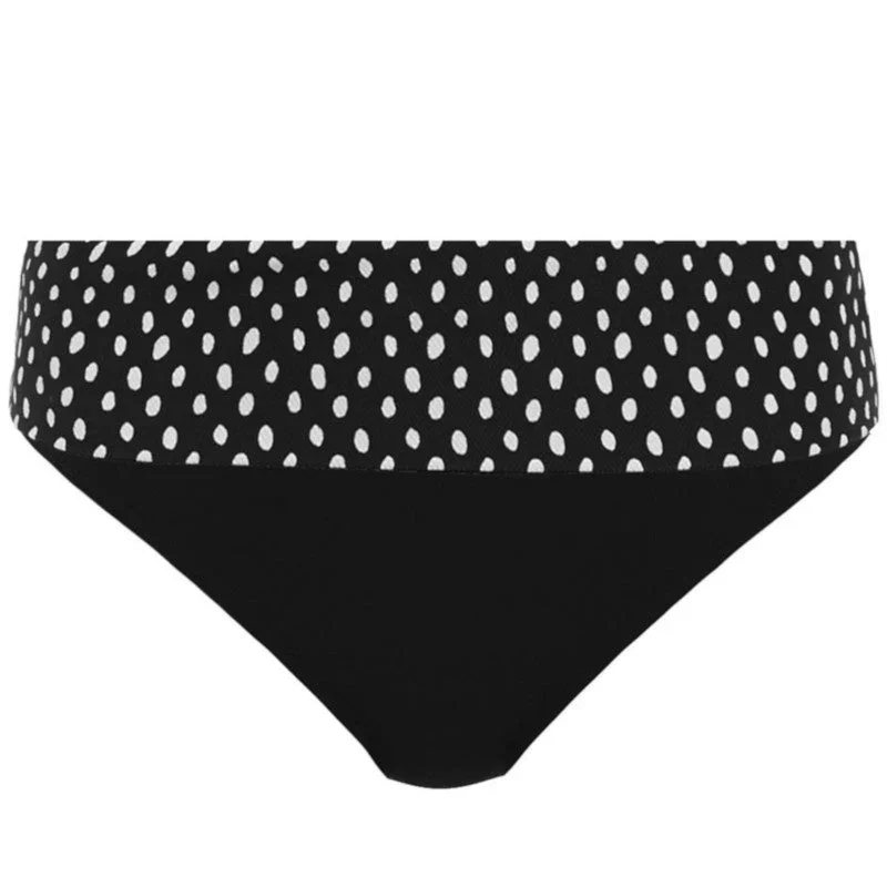 Santa Monica Fold Bikini Brief Black White - Fantasie Swim