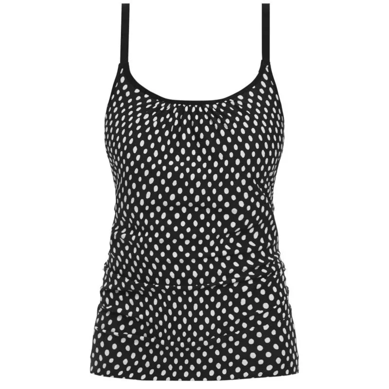 Santa Monica Tankini Swim Top Black White - Fantasie Swim