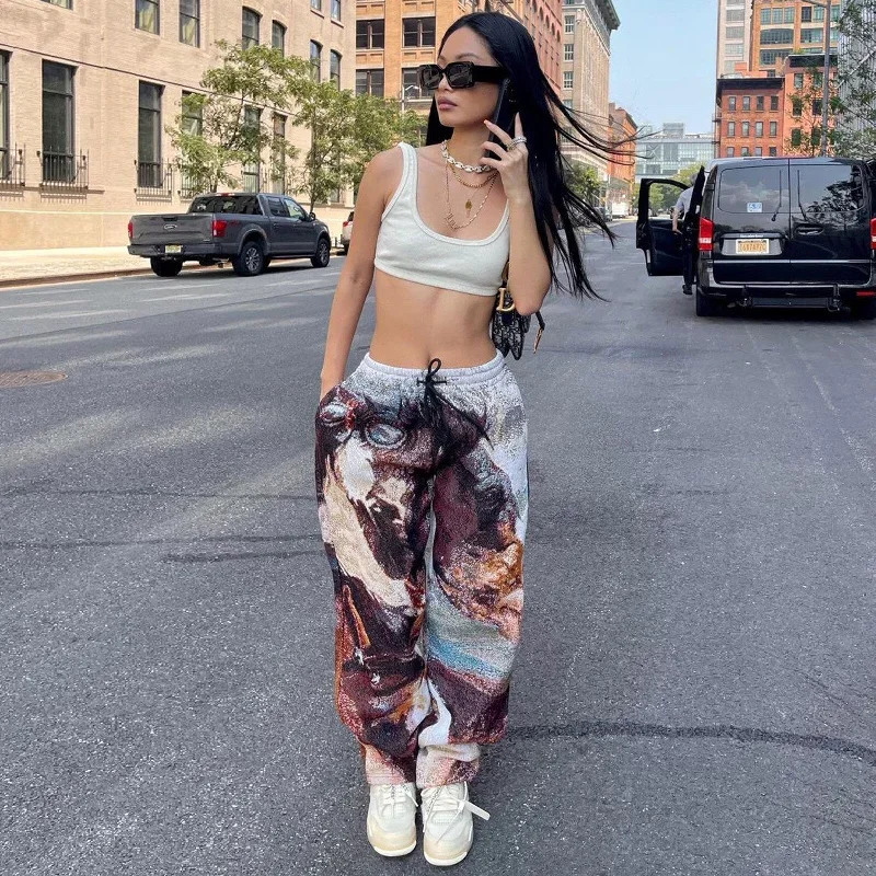 FashionSierra - Fashion Streetwear Tie Dye Print Straight Pants