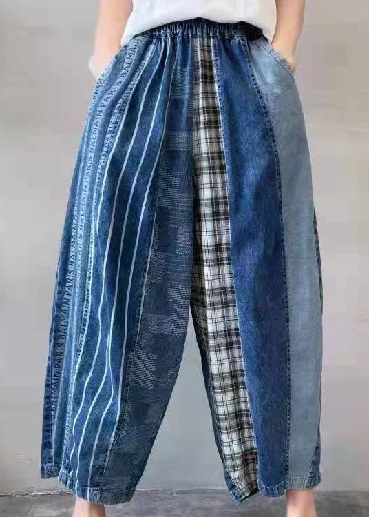 fine-blue-patchwork-fashion-denim-pants-spring