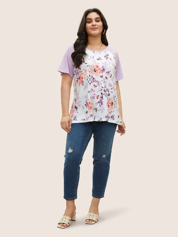 floral-butterfly-print-raglan-sleeve-t-shirt