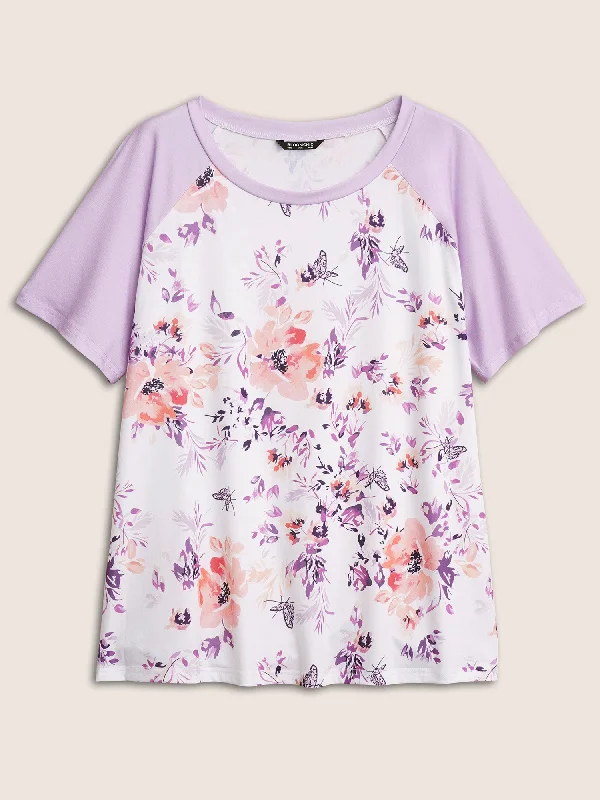 floral-butterfly-print-raglan-sleeve-t-shirt