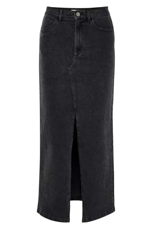 gestuz-siwgz-hw-long-skirt-washed-black