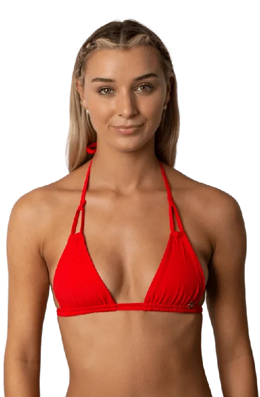 Glow Red Bikini Top Isa