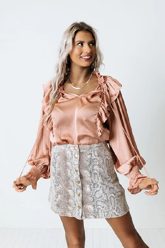 Grand Avenue Shift Top In Light Rustic Rose