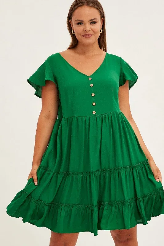 green-fit-and-flare-dress-short-sleeve-v-neck-cdd2934k-81rb-2