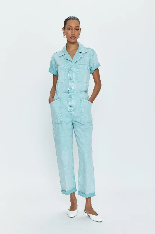 Grover Short Sleeve Field Suit - Aqua Snow