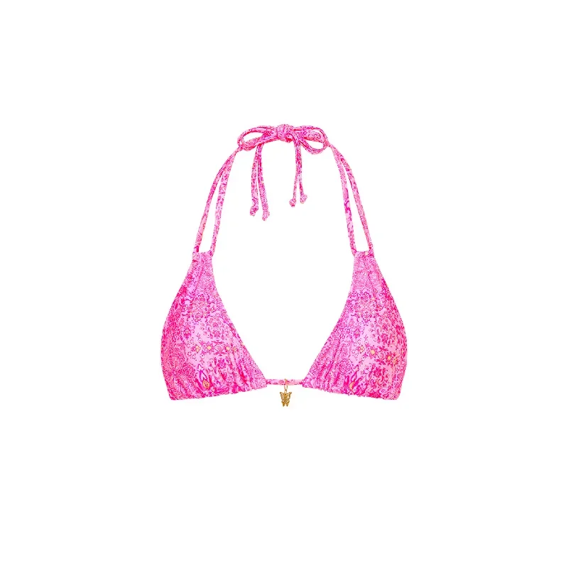 Halter Bralette Bikini Top - Rose Quartz