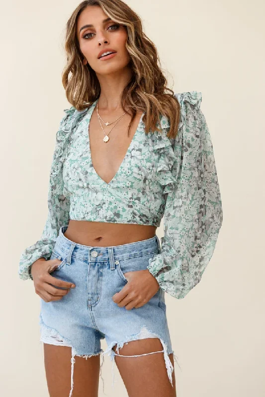 hello-dolly-long-sleeve-waist-tie-crop-top-floral-print-green