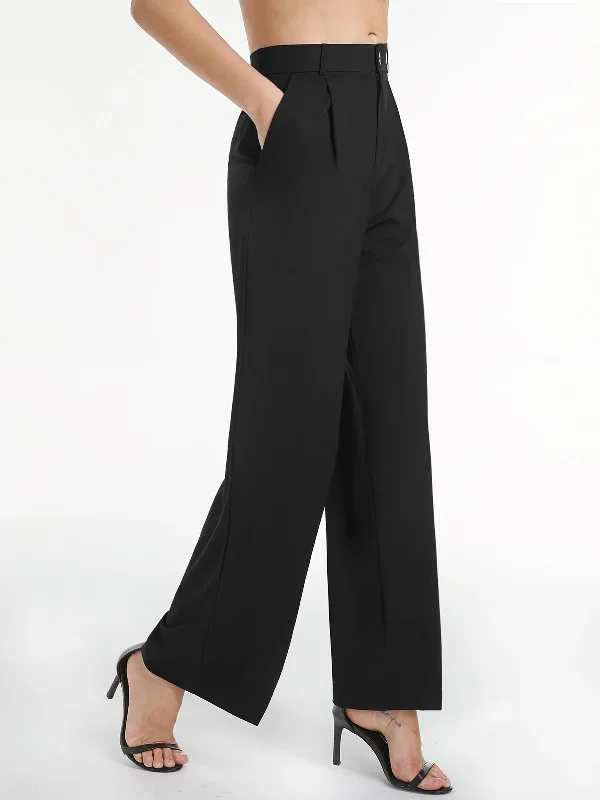 BerryBetty - High Waisted Relaxed Straight Leg Dress Pants