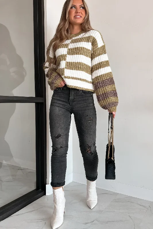 i-gotta-know-oversized-striped-sweater-olive-mix