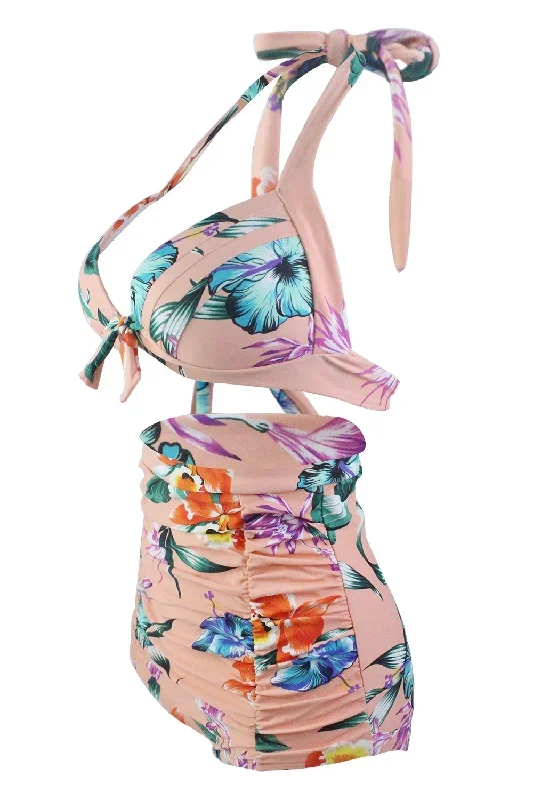 imprimer-halter-high-waist-bikini-maillots-de-bain