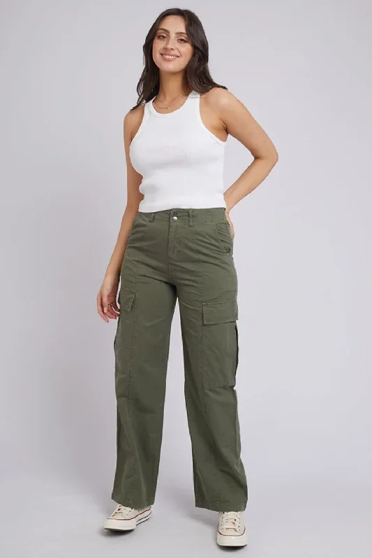 Jessie Khaki Cargo Pants