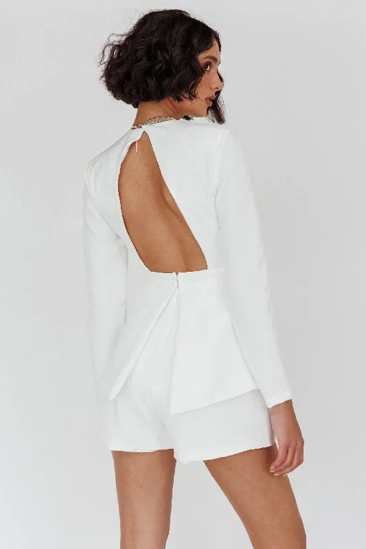 kamanah-long-sleeve-plunging-neckline-romper-white