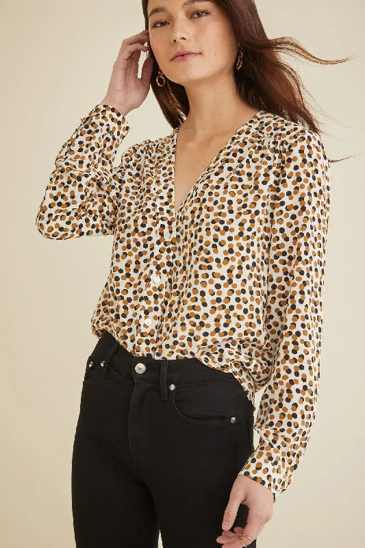 Kaya Washable Silk Blouse - Lou Dot